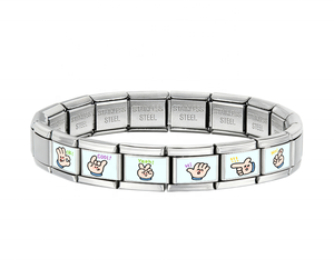 Pulsera Modular con Emojis Divertidos y Frescos en Azul, Regalo Moderno Personalizado con Foto, Joyería para Parejas, Reloj de Moda Creativo Personalizado - Product Image 5