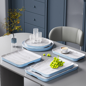 Melamine three sets of 12 ", 13 ", 18 "storage pallets in light blue wood grain - Product Image 1
