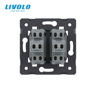 Livolo – Contrôleur mural mécanique double lumière et ventilateur, type US, haute durabilité, pour systèmes de ventilation de ventilateurs de plafond commerciaux et hôteliers
