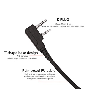 Fone-auriculares manos libres de radio comunicao, walkie-<span class=keywords><strong>talkie</strong></span>, juego de auriculares con micrófono prácticos - Product Image 2