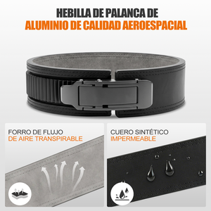 EIGFOH España en Stock Cinturón de Fitness Negro de Cuero Sintético Duradero de Liberación Rápida para Entrenamiento en Gimnasio - Product Image 4