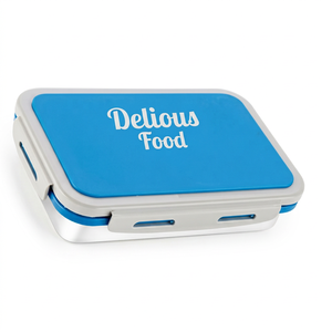 Lonchera FIESTA, Lonchera Portátil de Plástico para Alimentos Deliciosos, Rectangular, de Una Sola Capa, Libre de BPA, con Tapa Hermética, Tamaño M, para Alimentos Deliciosos - Product Image 1