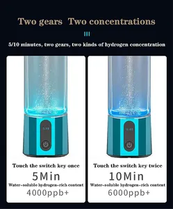6000ppb SPE PEM High H2 Concertration Hydrogen Water Bottle Hydrogen Water Maker