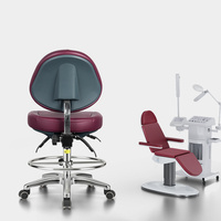 Tabouret de Selle Dentaire Ergonomique et Moderne en Cuir Synthétique Antistatique ESD pour Dentiste, Atelier de Laboratoire