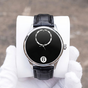 Reloj Mecánico con Movimiento Automático Jumping Hour 9015, Esfera Plateada Guilloché, Logotipo Personalizado, Fabricantes de Relojes de Marca Blanca OEM - Product Image 3