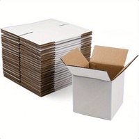 Boîte en carton ondulé blanc robuste 5 plis, recyclable, à double paroi, pour déménagement, emballage et expédition