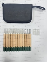 Nouveau produit : Coffret de 12 outils de sculpture sur bois avec fermeture éclair, large gamme de lames en acier allié SK2, ensemble de couteaux de précision pour le bricolage