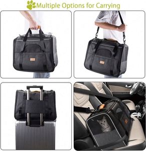 Free Sample <b>Cat</b> Carrier Pet Travel Carrier Bag Airline Approved Folding <b>Fabric</b> Pet Carrier for Small Dogs Puppies Medium <b>Cats</b> - Product Image 4