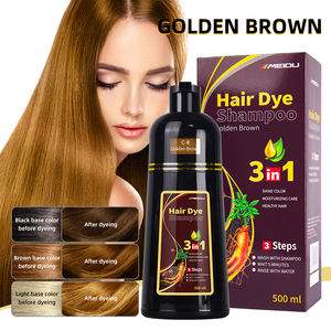 MEIDU Factory Wholesale Manufacturer 3 in 1 Golden Brown Hair Dye Shampoo - Product Image 2