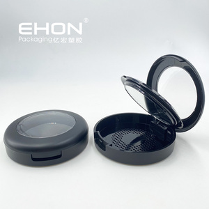 Estuche Redondo Vacío para Polvo Compacto con Ventana Transparente, Espejo Incorporado, Tamiz de Malla y Contenedor Cosmético de Plástico con Logotipo Personalizado - Product Image 5