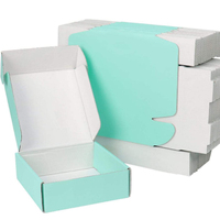 Carpeta Plana Personalizable Reciclable Azul Claro, Carpeta Corrugada con Solapa Superior para Chicles, Impresión UV/a Cuatro Colores