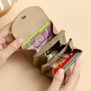 New Custom Mini Pu Leather ID Card Holder Wallet with Women's <b>Small</b> Cash Credit Card Soft Leather Coin <b>Purse</b> - Product Image 3