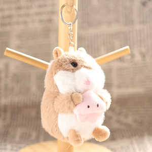 Portachiavi Peluche a Forma <span class=keywords><strong>di</strong></span> Pesce, Polpo, Pollo, Medusa, Porcellino d'India, Ciondolo Morbido e Soffice per Borsa, Bambola Cartoon - Product Image 4