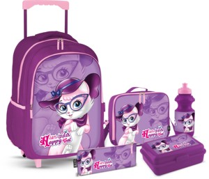 Set di 5 Zaini Trolley Scolastici da 17 Pollici 2026 con Astuccio, Borsa Pranzo, <span class=keywords><strong>Porta</strong></span> Borraccia e Borsa Termica - Confezione da 5 Pezzi - Product Image 5