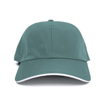 Casquette de baseball en microfibre de luxe, style minimaliste et discret, 6 panneaux, effet délavé, résistante à l'eau, haut de gamme, décontractée et professionnelle, avec logo personnalisé