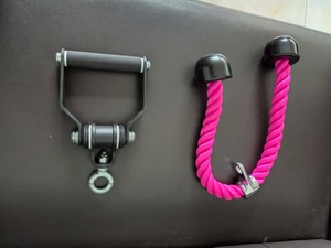 Nouvelle <span class=keywords><strong>corde</strong></span> de tirage rose pour machine à câble de fitness, <span class=keywords><strong>corde</strong></span> de triceps en nylon robuste pour salle de sport - Product Image 6