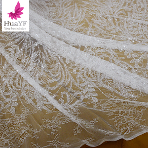 Hy2410 Nhà Sản Xuất Bán Buôn Giá Tùy Chỉnh Vải Ren Sáng Ren <span class=keywords><strong>Trim</strong></span> Với Bead Và Sequin Wedding Dress - Product Image 6