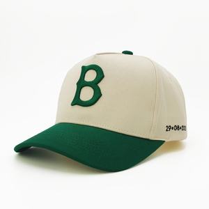 قبعة بيسبول مخصصة متعددة الألوان بلون فيروزي قطني Snapback للرجال مع تطريز ثلاثي الأبعاد - Product Image 1