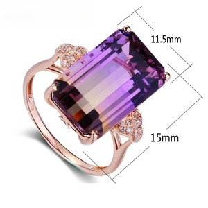 Anello in stile pietra preziosa colorata, gioiello personalizzato di design alla moda per l'uso quotidiano - Product Image 4