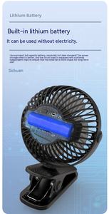 Ventilador de Mano Portátil USB de Alta Calidad, Recargable, con Clip, para Múltiples Aplicaciones en Exteriores y Automóviles, Ideal para Estudiantes - Product Image 5