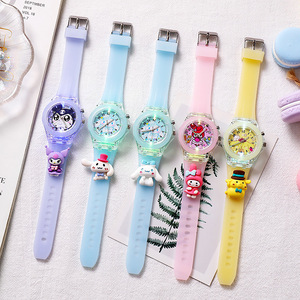 Soft Star <span class=keywords><strong>Delu</strong></span> Niños Luminoso Electrónico Impermeable Muñeca de Dibujos Animados Reloj de Piedra de Cuarzo - Product Image 6
