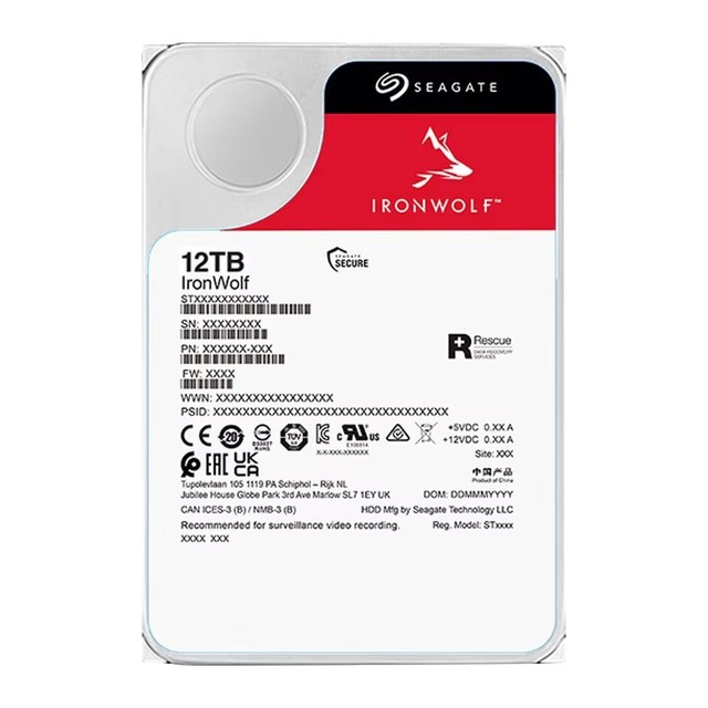 ST12000NT001/12000VN00812TB Mechanical Hard Drive Server NAS Network Storage Cool Wolf
