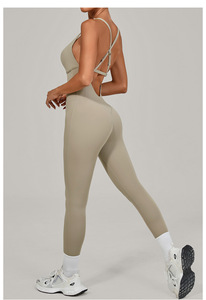 <span class=keywords><strong>Tuta</strong></span> da Palestra Personalizzata per <span class=keywords><strong>Donna</strong></span>, Abbigliamento Fitness, Activewear Sportivo, Compressione Morbida e Leggera, Jumpsuit con Schiena Aperta e Arricciata - Product Image 4