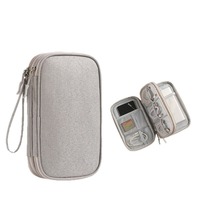 Petite pochette organisatrice de câbles, étui de transport pour accessoires électroniques, sac de rangement portable imperméable à double couche tout-en-un