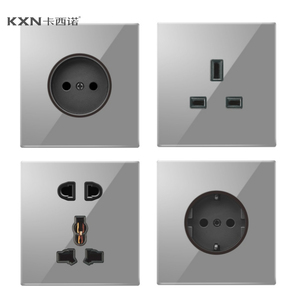 Interruptores de Luz y Enchufes Empotrados de Pared con Botón Táctil de Reinicio, Estándar del Reino Unido y la UE, de Acrílico, 220V, Tipo 86 146 A1,A2,A3,B, 2025 - Product Image 3