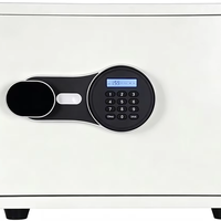 Coffre-fort numérique LCD blanc mini ETL résistant au feu 1 heure, anti-effraction, en acier, pour maison et hôtel