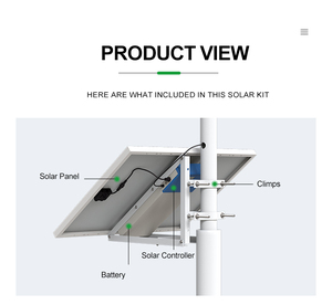 60 Wát 30Ah hiệu quả giám sát nhà năng lượng mặt trời hệ thống điện 4 gam Router ngoài trời chiếu sáng cho nhà sử dụng off-lưới năng lượng - Product Image 2