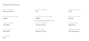 18ds115 Chuyên Nghiệp 18 Inch Loa Siêu Trầm <span class=keywords><strong>8</strong></span> Ohmes 3400 W B Và C Loa Công Suất Lớn <span class=keywords><strong>Woofer</strong></span> Loa Siêu Trầm Bass Loa Cho Sân Khấu - Product Image 6