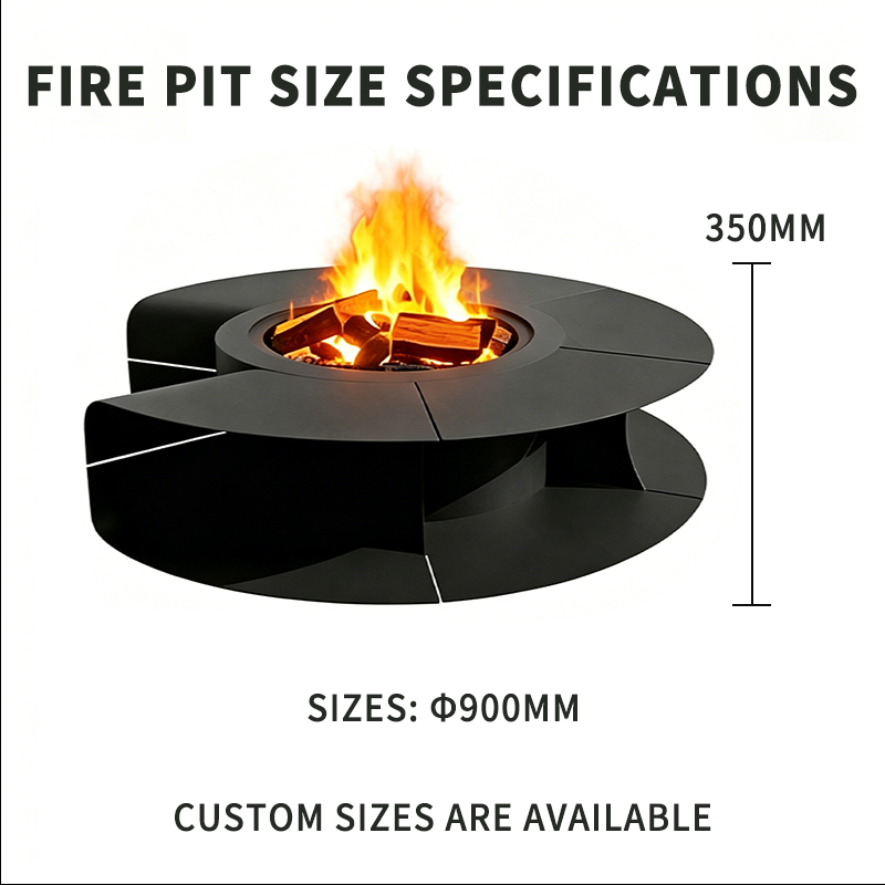 900mm wood-burning model (All Stainless Steel)