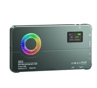 Luce LED RGB Portatile per Studio, Selfie, Fotografia, Streaming Live, Video YouTube, TikTok, Kit di Illuminazione Dimmerabile con Clip D02
