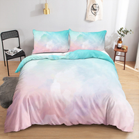 Housse de couette avec impression numérique 3D, magnifique ciel dégradé, nuages, rêve
