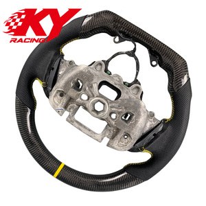 Volante Deportivo Personalizado de Fibra de Carbono Auténtica con Base Plana para Ford Raptor F150 F250 F350 XLT - Product Image 3