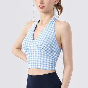 Новый стиль: Ударопрочный топ-бра с открытой спиной, с подкладками, сексуальный, с эффектом пуш-ап, для йоги и спорта - Product Image 3