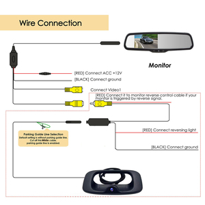 شاشة رؤية خلفية للسيارة iPostor بوصة مع دعامة No1 مقبض باب خلفي OEM طقم كاميرا احتياطية لشيفروليه سيلفرادو/GMC سييرا - Product Image 5