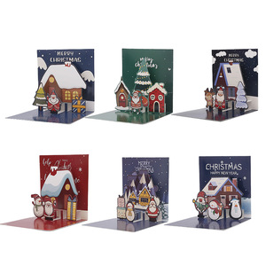 Biglietti d'Auguri 3D Pop-up Natalizi con Scena Invernale Montagna e Neve, Babbo Natale, Area Vuota per Scrittura, Vendita all'Ingrosso - Product Image 6