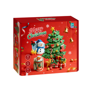 Set de Arcilla Seca al Aire Personalizada para Navidad, 12 Figuras Festivas, Arcilla de Modelar No Tóxica, Empaque con Logotipo OEM, Regalo de Manualidades para Niños - Product Image 1