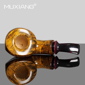 Muxiang Briar Wood Pipe Bent Type Handmade Tobacco Pipe For Men - Product Image 4