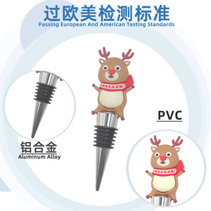 Christmas Wine Stopper Plastic Reindeer Bottle Seal Holiday Decoration Gift - Product Image 5