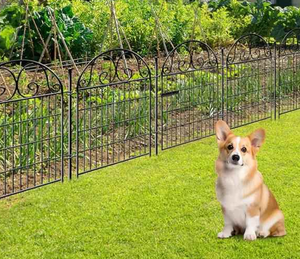 Clôture métallique noire personnalisée pour décoration <span class=keywords><strong>de</strong></span> jardin barrière métallique étanche à l'eau et à la rouille - Product Image 4