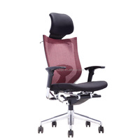 Chaise de bureau ergonomique moderne en cuir PU et maille, pivotante, réglable en hauteur, avec appui-tête, pour bureau à domicile