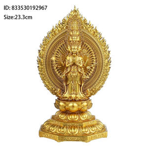 تماثيل الإله الصيني بوذا، تمثال بوذا التبتي ذو الأيدي الألفية، تمثال غوانين للديكور المنزلي - Product Image 1