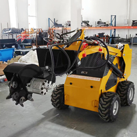 Mini-chargeuse compacte sur chenilles avec grappin, composants de base en acier Q345B de haute qualité pour la construction et l'agriculture