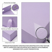 Ensemble d'emballages de luxe sur mesure pour soins de la peau, couleur violette, avec poignée portable, fermeture magnétique, boîte rigide pliable