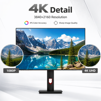 Monitor IPS 23,8 Inci 4K UHD 3840x2160 Layar USB-C HDMI DP Monitor Gaming Produsen OEM ODM