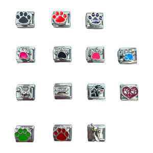 اصنعها بنفسك شخصية جرو كلب وكلب باو ساطع صلب مقاوم للصدأ سوار 9*10 وحدة - Product Image 1