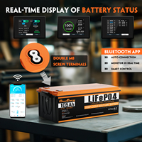 Batterie pour voiturette de golf 36V(38.4V) 105Ah LiFePO4 BMS Bluetooth 250A intégré, avec chargeur 20A, moniteur tactile, plus de 6000 cycles